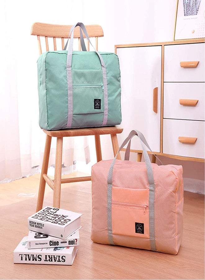 Flywind حقيبة سفر قابلة للطي من فلاي ويند، حقيبة أمتعة محمولة مقاومة للماء، حقيبة سفر خفيفة الوزن للرياضة، النادي الرياضي، العطلات، طقم من قطعتين (أزرق سماوي + وردي فاتح) - Image 5